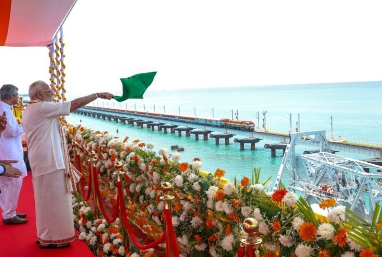 PM Modi Inaugurates India’s First Vertical-Lift Sea Bridge — The New Pamban Bridge in Tamil Nadu